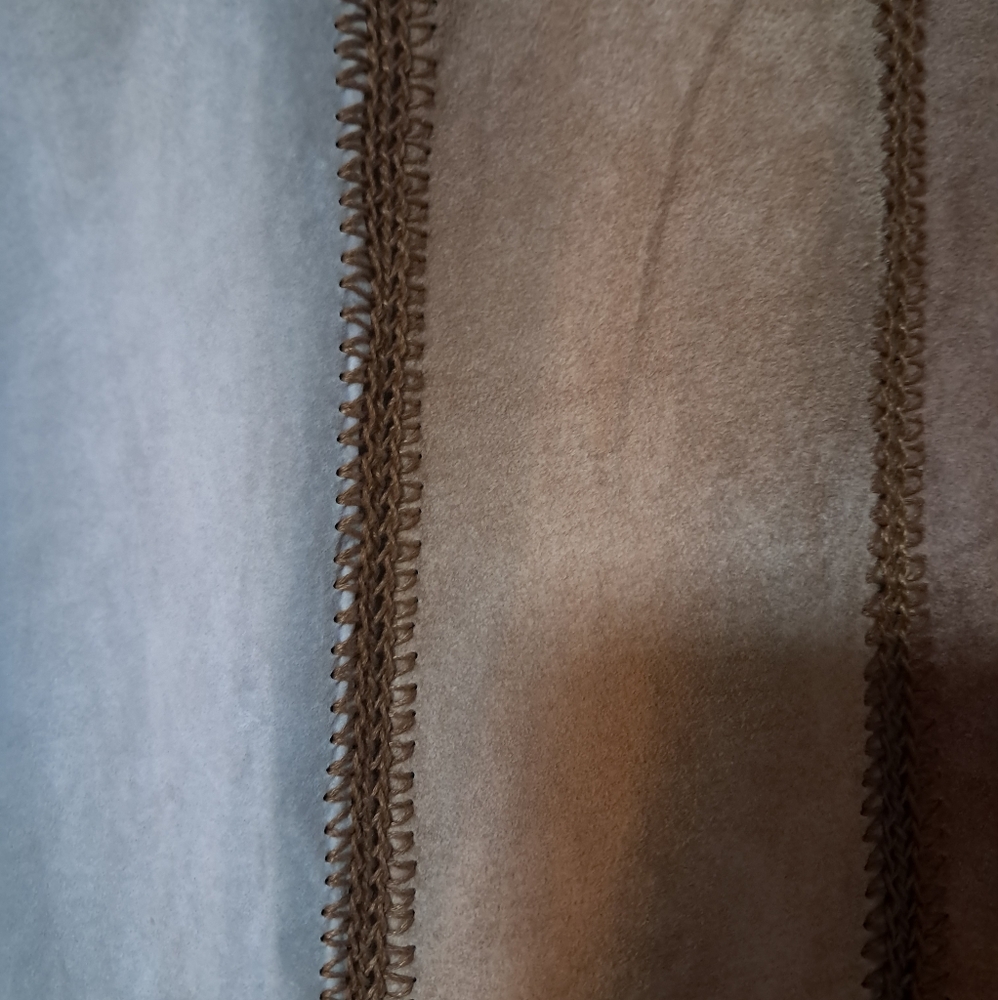 Express Womens Genuine Leather Suede Brown Skirt … - image 4